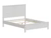Homezia White Solid Wood Twin Bed Frame