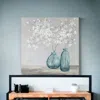 Homezia White Spring Flowers Unframed Print Wall Art