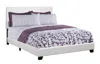 Homezia White Standard Bed Upholstered With Headboard