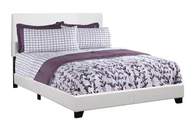 Homezia White Standard Bed Upholstered With Headboard
