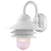 Homezia White Three Tier Lamp Shade Outdoor Wall Light