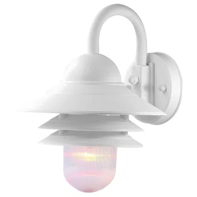 Homezia White Three Tier Lamp Shade Outdoor Wall Light
