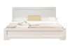 Homezia White Wood Queen Platform Bed