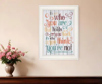 Homezia Who You Think You Are 2 White Framed Print Wall Art In Multi