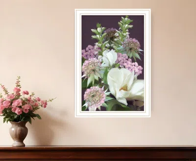 Homezia Wild For Plum Bouquet 1 White Framed Print Wall Art