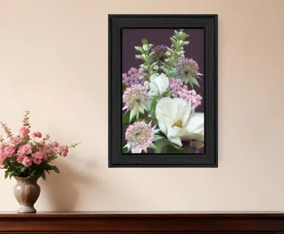 Homezia Wild For Plum Bouquet 3 Black Framed Print Wall Art