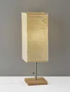 Homezia Wildside Paper Shade With Natural Wood Table Lamp