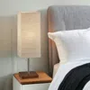 HOMEZIA WILDSIDE PAPER SHADE WITH WALNUT WOOD TABLE LAMP