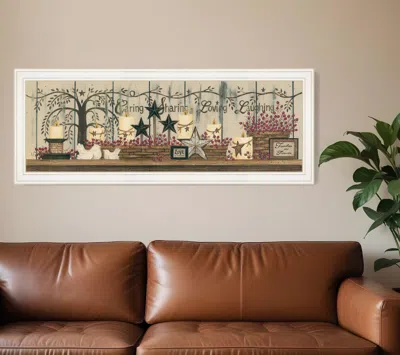 Homezia Willow Tree Shelf Collection 1 White Framed Print Wall Art