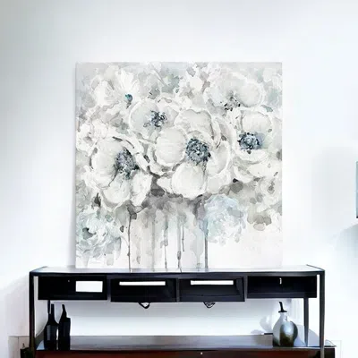 Homezia Winter Blues Flower Unframed Print Wall Art