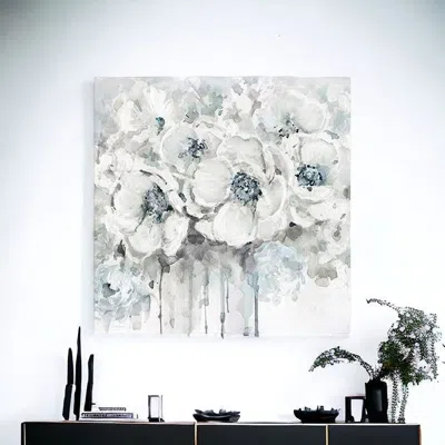 Homezia Winter Blues Flower Unframed Print Wall Art