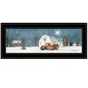 Homezia Winter On The Farm 2 Black Framed Print Wall Art