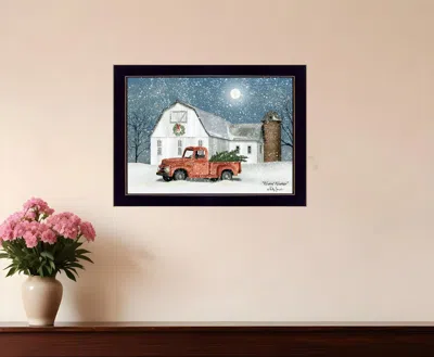 Homezia Wintry Weather 1 Black Framed Print Wall Art