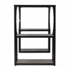 Homezia Wood And Iron Writing Desk With Storage