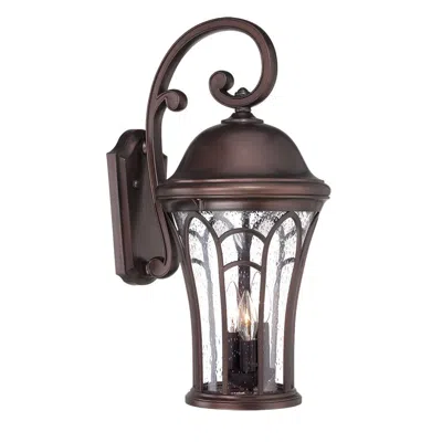 Homezia Xl Bronze Tapered Goblet Wall Light In Brown