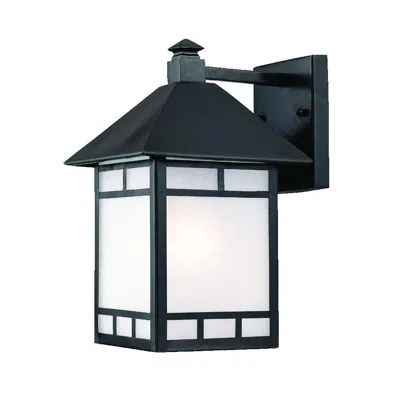 Homezia Xl Matte Black Frosted Glass Lantern Wall Light In Animal Print