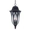 Homezia Xl Matte Black Geometric Glass Hanging Light