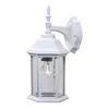 Homezia Xl White Clear Glass Swing Arm Wall Light
