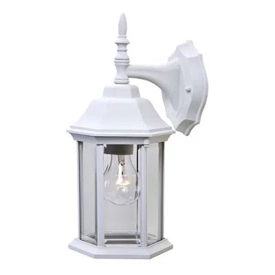 Homezia Xl White Clear Glass Swing Arm Wall Light