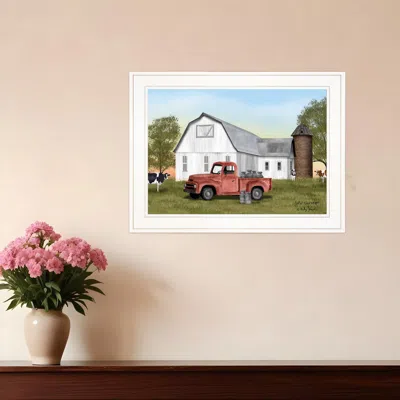 Homezia Yall Need Milk 2 White Framed Print Wall Art
