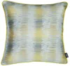 Homezia Yellow And Gray Blurred Lines Decorative Throw Pillow Cover