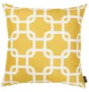 Homezia Yellow And White Lattice Decorative Throw Pillow Cover
