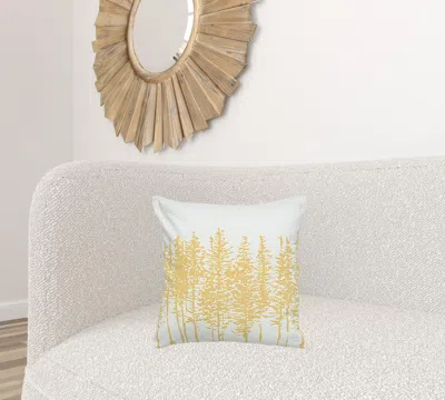 Homezia Yellow Ivory Grove Of Trees Down Throw Pillow