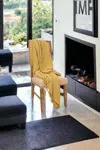Homezia Yellow Knitted 100% Cotton Throw Blanket
