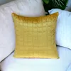 Homezia Yellow Quilted Decorative Throw Pillow