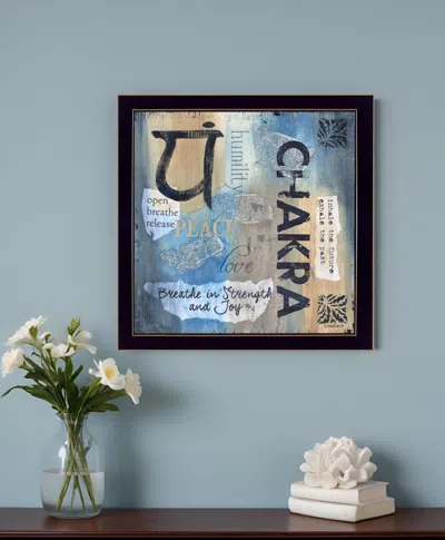 Homezia Yoga Series Chakra Black Framed Print Wall Art In Multi
