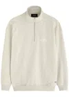 Homies Marbella Classic Logo Half-zip Cotton Sweatshirt In Grey