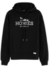 Homies Marbella Classic Logo-print Hooded Cotton Sweatshirt In Black