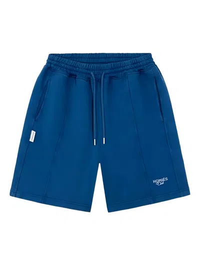Homies Marbella Drawstring Panelled Shorts In Blue