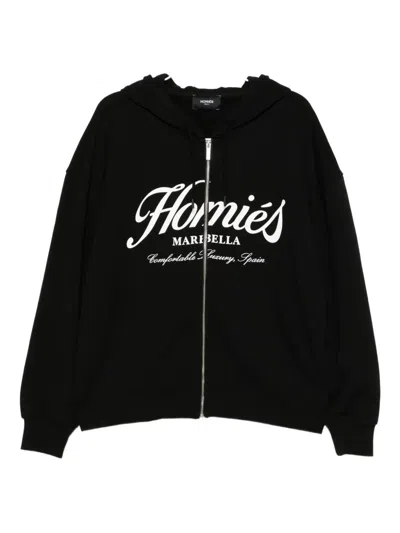 Homies Marbella Essentials Zipper Hoodie In Black