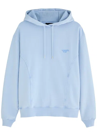 Homies Marbella Homies Club Logo Hooded Cotton Sweatshirt In Light Blue