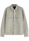 Homies Marbella Interlock Logo Felt Overshirt In Grey