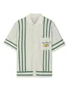 Homies Marbella Striped Knitted Shirt In White