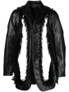 Homme Comme Des Garçons  Plus Cut-out Detail Single-breasted Jacket In Black