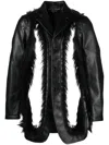 Homme Comme Des Garçons  Plus Cut-out Detail Single-breasted Jacket In Black