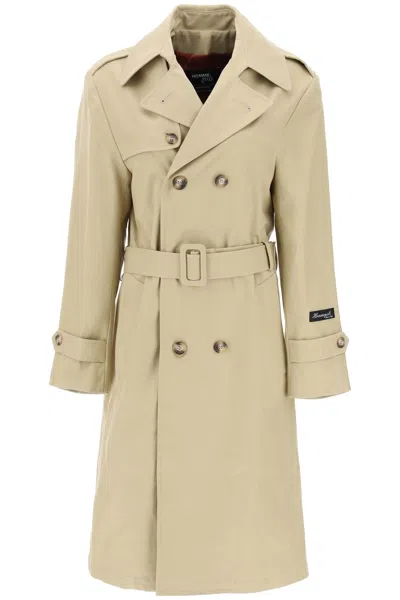 Homme Girls Cotton Double-breasted Trench Coat In Mixed Colours