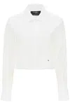 HOMME GIRLS COTTON TWILL CROPPED SHIRT