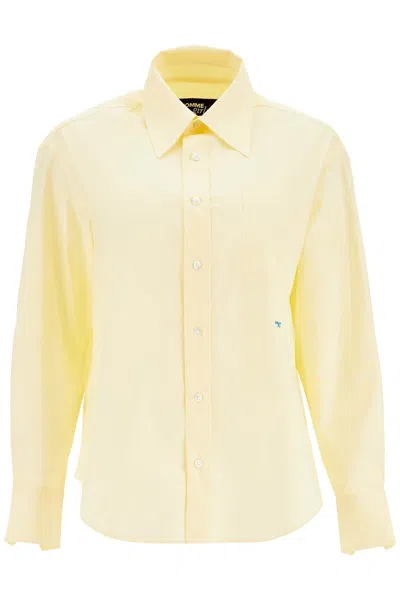 HOMME GIRLS PALE YELLOW COTTON 70S STYLE WOMENS SHIRT