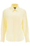HOMME GIRLS PALE YELLOW COTTON 70'S STYLE WOMEN'S SHIRT
