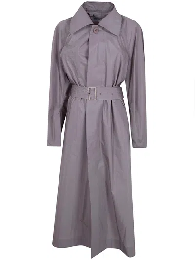 Homme Plisse "akimbo" Volume Coat In Gray
