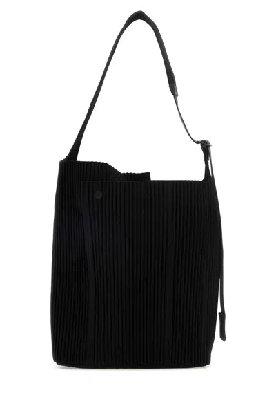 Homme Plisse Black Fabric Shoulder Bag