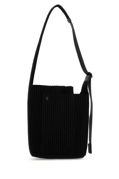 Homme Plisse Black Fabric Shoulder Bag