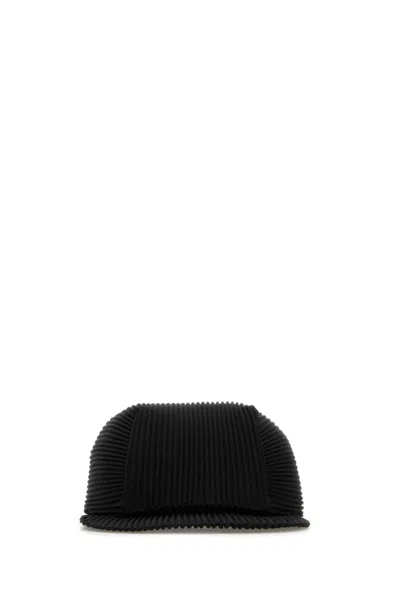 Homme Plisse Black Polyester Baseball Cap In Blue