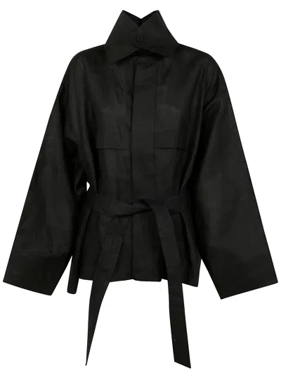Homme Plisse Hempen Jacket In Black