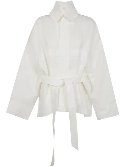 Homme Plisse Hempen Jacket In White