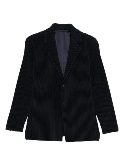 Homme Plisse Issey Miyake Pleated Blazer In Black